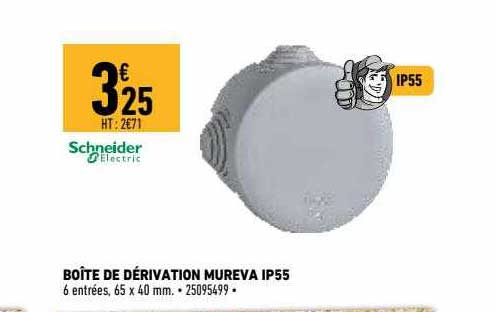boîte de dérivation mureva ip55 schneider electric