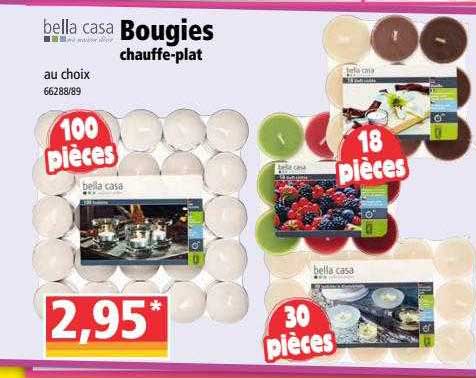 bougies chauffe-plat bella casa