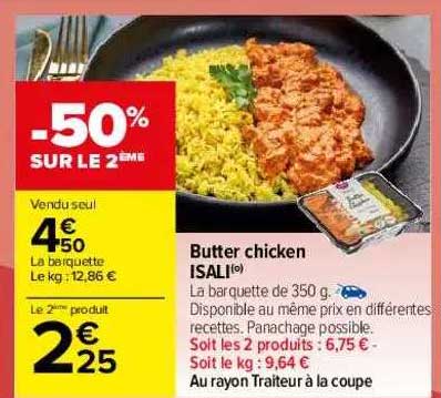 butter chicken isali