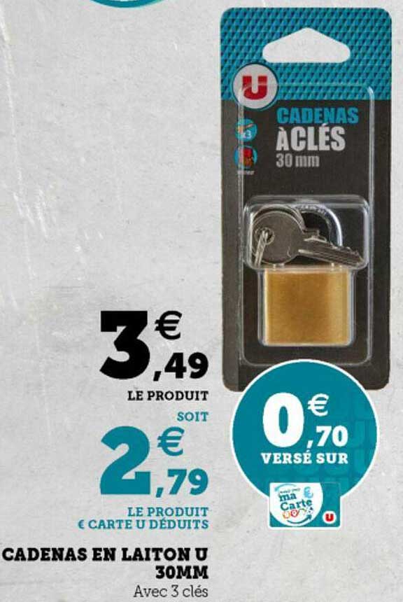 Cadenas En Laiton U 30mm