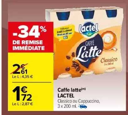 caffè latte lactel