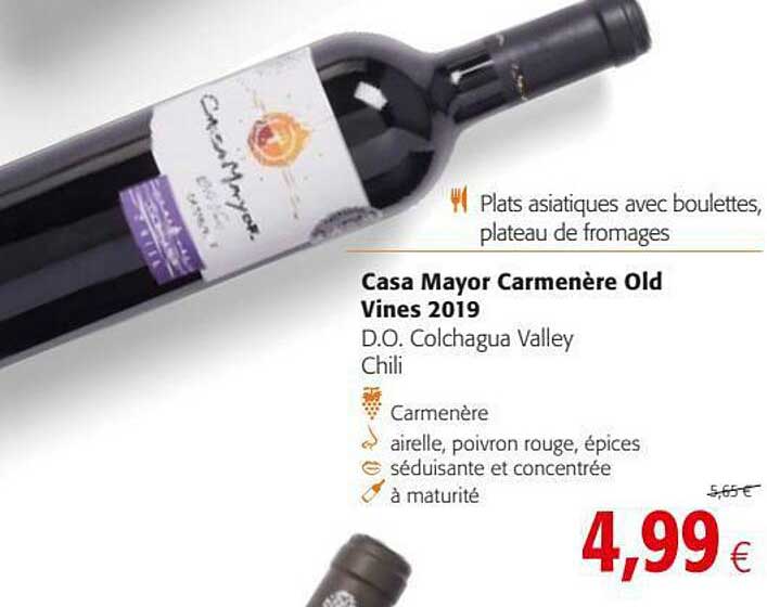 casa mayor carmenère old vines 2019 d.o. colchagua valley chili