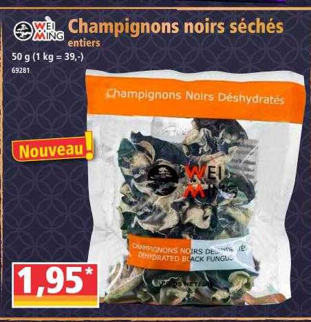 champignons noirs séchés wei ming