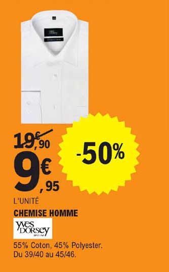 chemise homme yves dorsey
