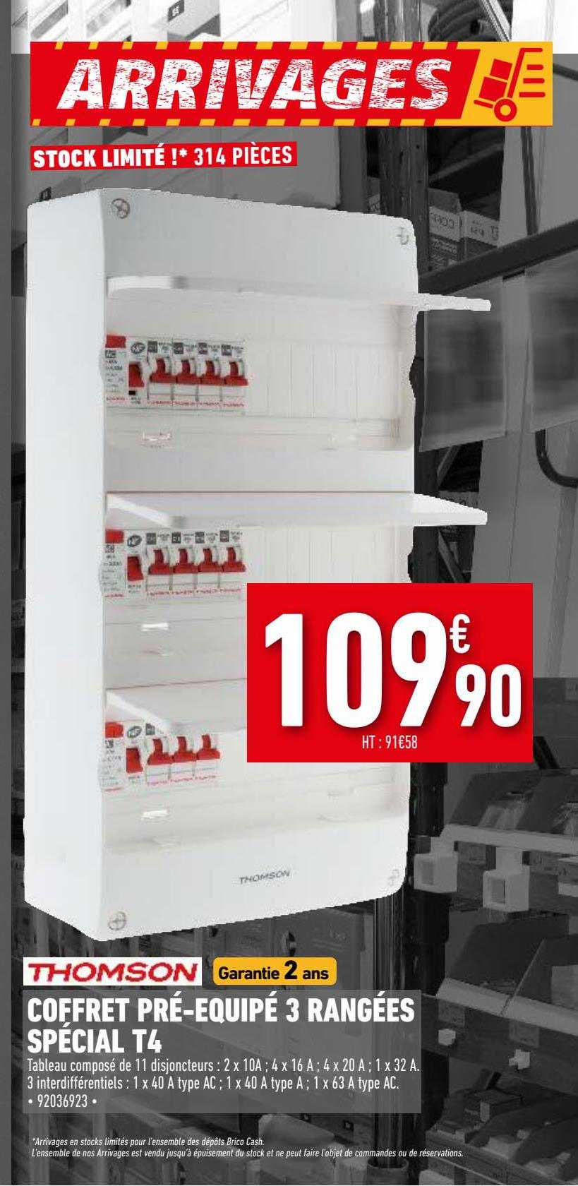 coffret pré-équipé 3 rangées thomson