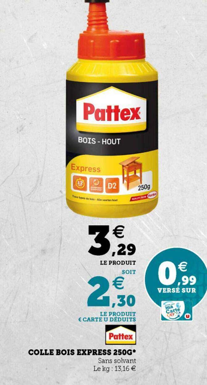 colle bois express 250g pattex