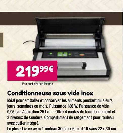 Conditionneuse Sous Vide Inox