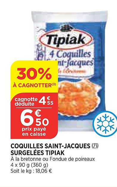 coquilles saint-jacques surgelées tipiak