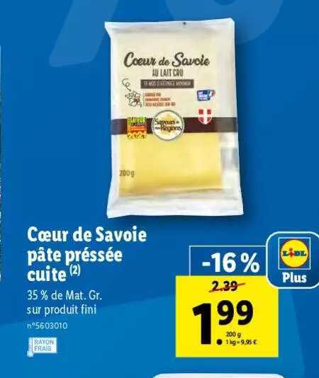 cœur de savoie pâte pressée cuite