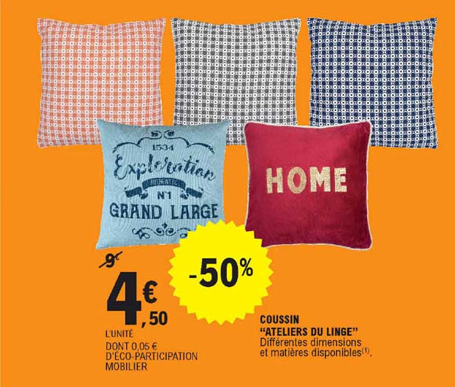 coussin "ateliers du linge"