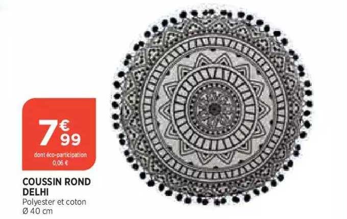 coussin rond delhi
