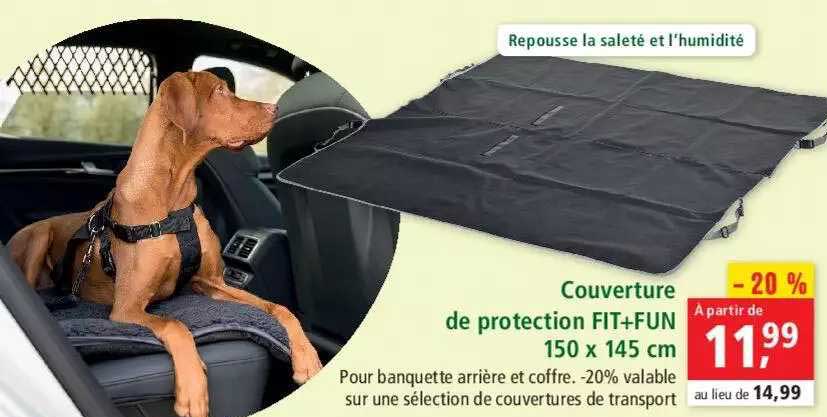 couverture de protection fit+fun 150 x 145 cm