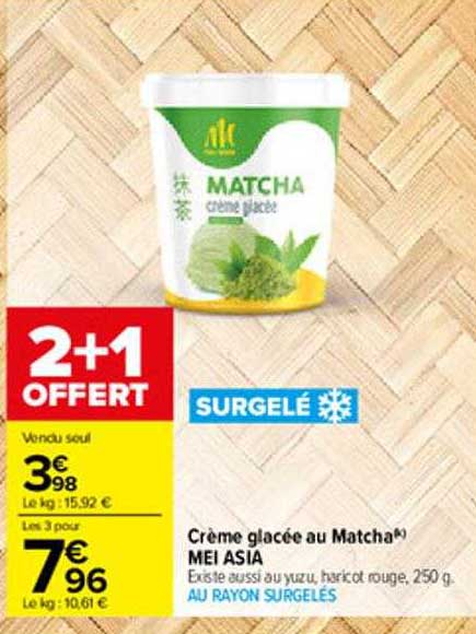 crème glacée au matcha mei asia