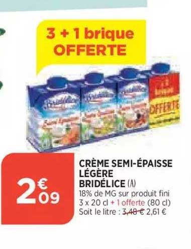crème semi-épaisse légère bridélice