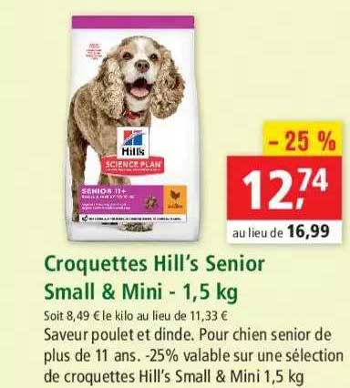 croquettes hill's senior small & mini - 1,5 kg