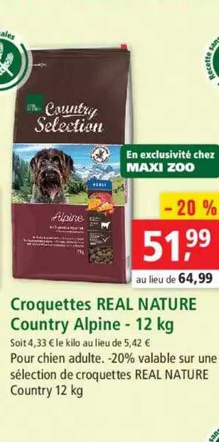croquettes real nature country alpine - 12 kg