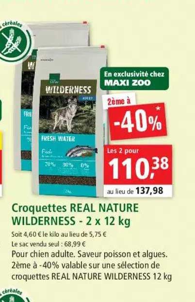 croquettes real nature wilderness - 2 x 12 kg