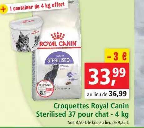 Croquettes Royal Canin Sterilised 37 Pour Chat - 4 Kg