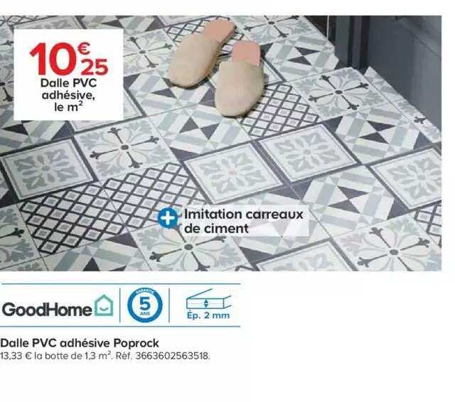 Dalle Pvc Adhésive Poprock GoodHome