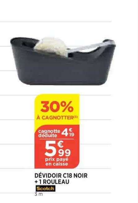 dévidoir c18 noir + 1 rouleau