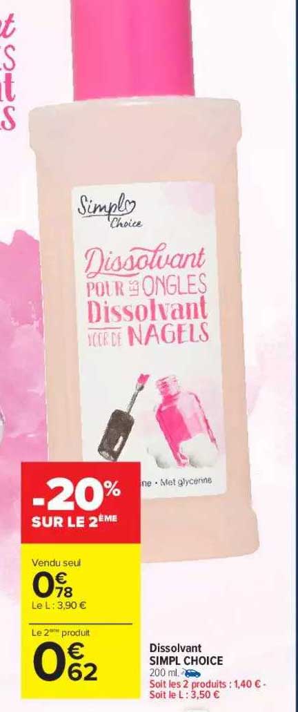 dissolvant simpl choice