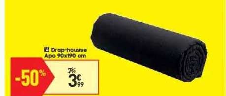 drap-housse apo 90 x 190 cm
