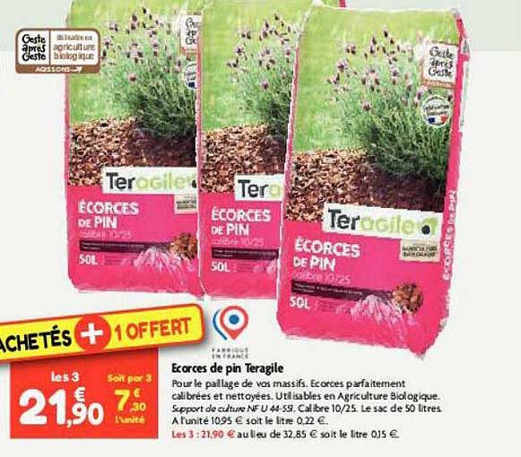 écorces de pin teragile