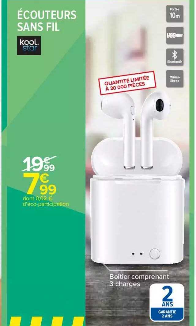 écouteurs Sans Fil Kool Star