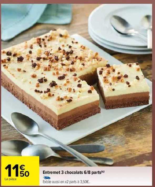 entremet 3 chocolats 6-8 parts