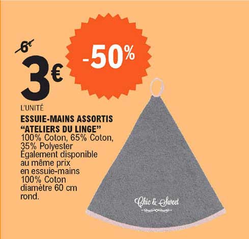 Essuie-mains Assortis "ateliers Du Linge"