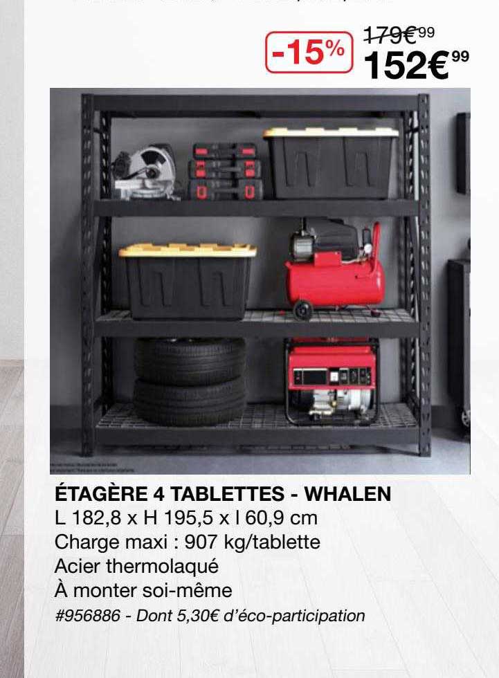 étagère 4 Tablettes - Whalen