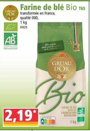 farine de blé bio t65 gruau d'or