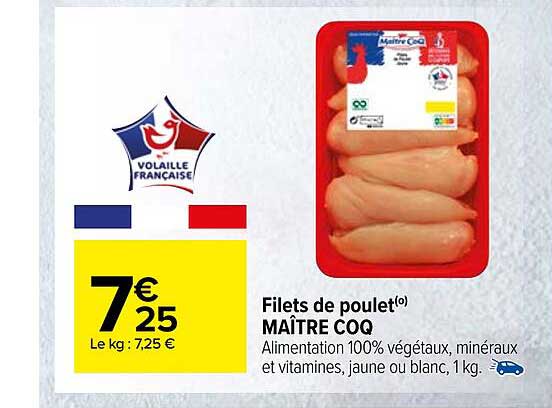 filets de poulet maître coq