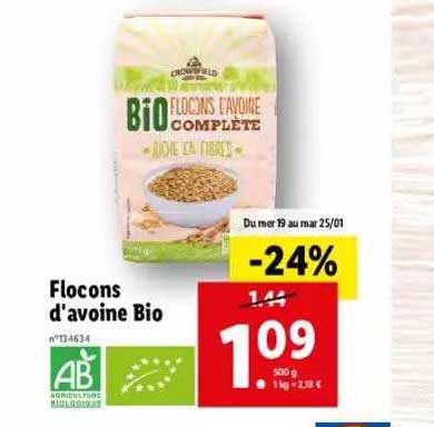 flocons d'avoine bio