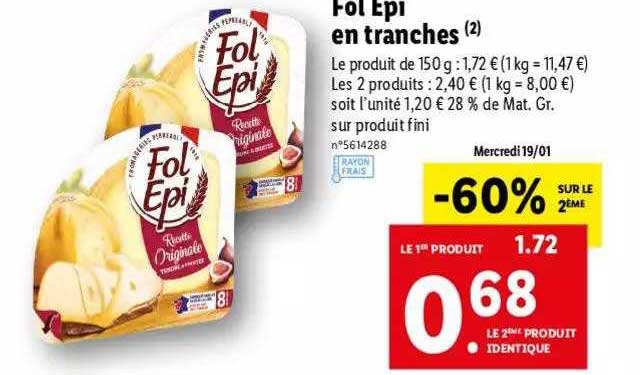 fol épi en tranches