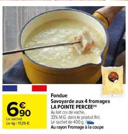 fondue savoyarde aux 4 fromages la pointe percée