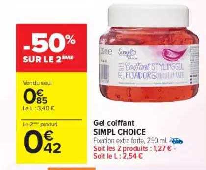 gel coiffant simpl choice
