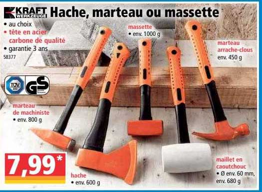hache, marteau ou massette kraft werkzeuge