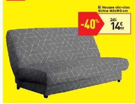 housse clic-clac strine 140 x 190 cm