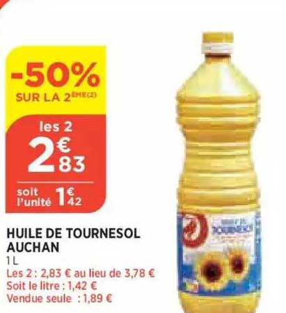 Huile De Tournesol Auchan