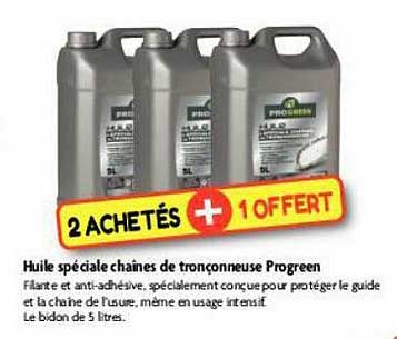 huile spéciale chaines de tronçonneuse progreen