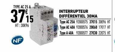 interrupteur différentiel 30ma