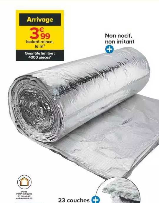 isolant mince, le m²