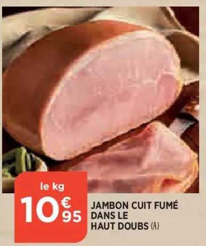 jambon cuit fumé dans le haut doubs
