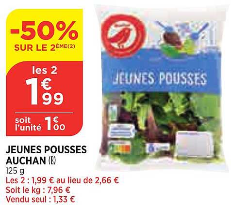jeunes pousses auchan