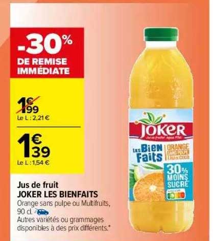 jus de fruit joker les bienfaits