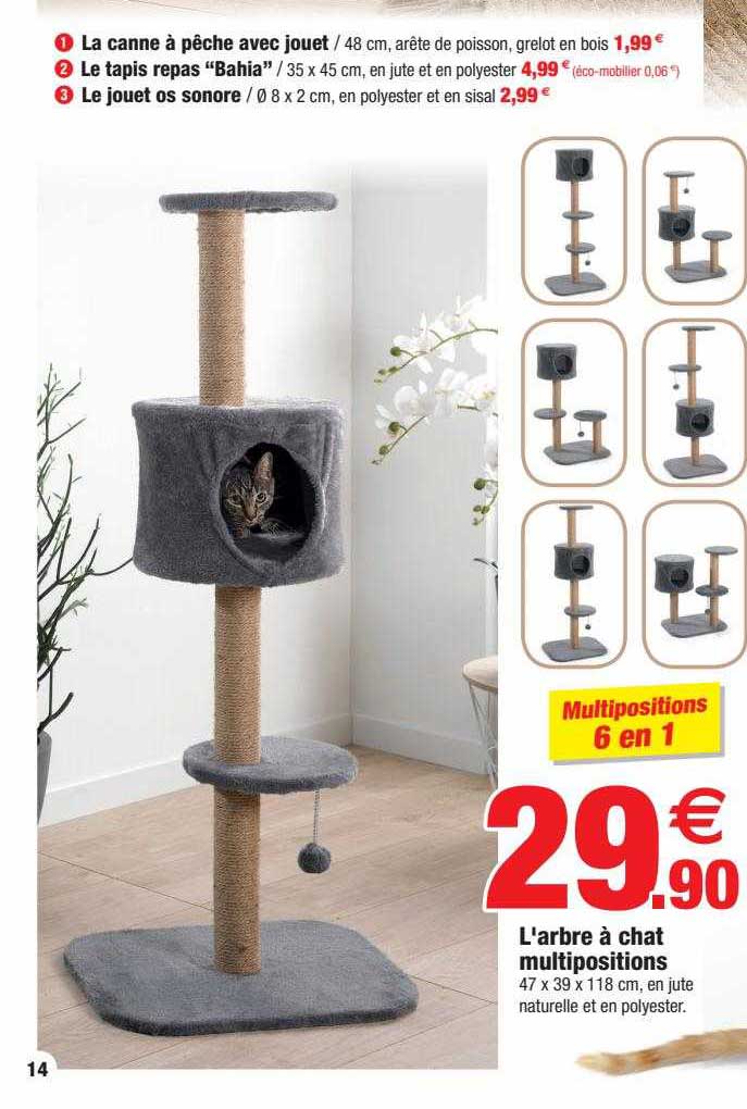 l'arbre à chat multipositions