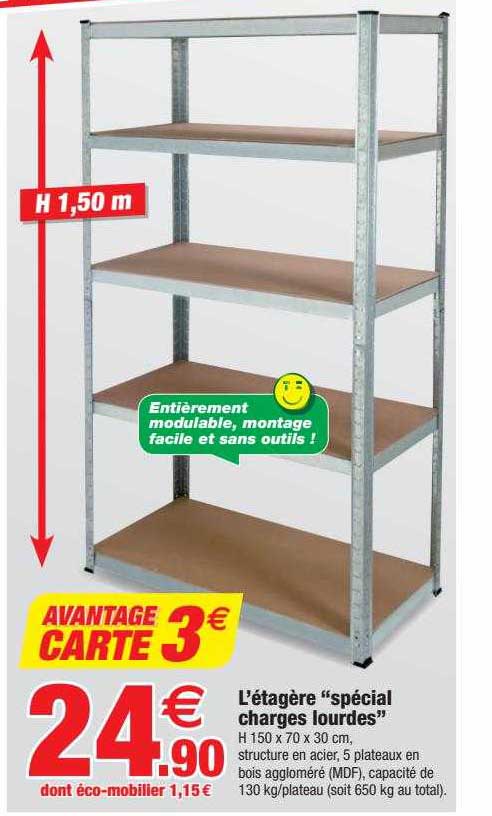 l'étagère "spécial charges lourdes"