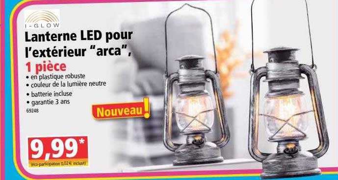 lanterne led pour l'extérieur "arca" i-glow