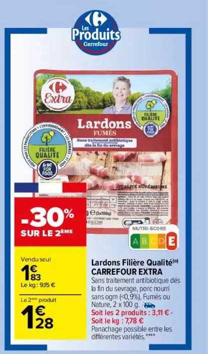 Lardons Filière Qualité Carrefour Extra